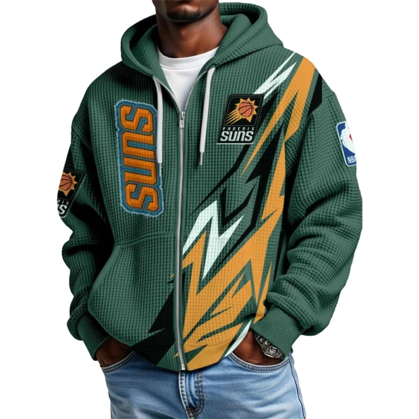 Phoenix Suns Full-Zip Hooded Sweatshirt Waffle Knit 2027
