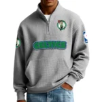 Boston Celtics Pullover Sweatshirt Men’s Quarter Zip Waffle Knit 2027 Limited