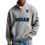Chicago Bulls Pullover Sweatshirt Men’s Quarter Zip Waffle Knit 2027 Limited