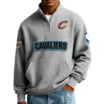 Cleveland Cavaliers Pullover Sweatshirt Men’s Quarter Zip Waffle Knit 2027 Limited