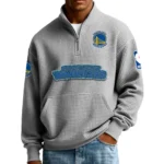 Golden State Warriors Pullover Sweatshirt Men’s Quarter Zip Waffle Knit 2027 Limited