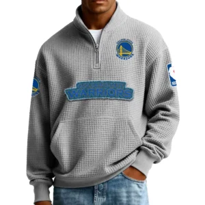 Golden State Warriors Pullover Sweatshirt Men’s Quarter Zip Waffle Knit 2027 Limited