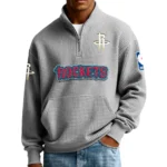 Houston Rockets Pullover Sweatshirt Men’s Quarter Zip Waffle Knit 2027 Limited