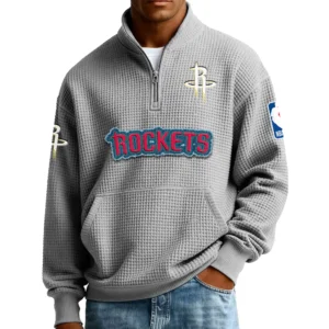 Houston Rockets Pullover Sweatshirt Men’s Quarter Zip Waffle Knit 2027 Limited