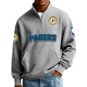 Indiana Pacers Pullover Sweatshirt Men’s Quarter Zip Waffle Knit 2027 Limited