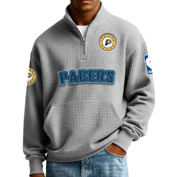 Indiana Pacers Pullover Sweatshirt Men’s Quarter Zip Waffle Knit 2027 Limited