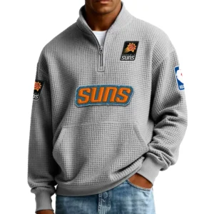 Phoenix Suns Pullover Sweatshirt Men’s Quarter Zip Waffle Knit 2027 Limited