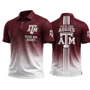 Texas A&M Aggies Polo Shirt Bottom Slit Button-up Shirts 2027 Limited