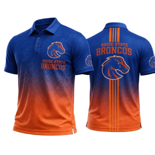 Boise State Broncos Polo Shirt Bottom Slit Button-up Shirts 2027 Limited