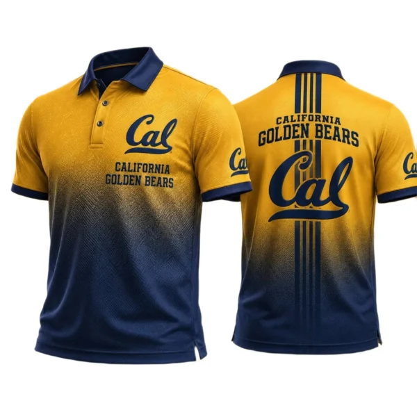 California Golden Bears Polo Shirt Bottom Slit Button-up Shirts 2027 Limited
