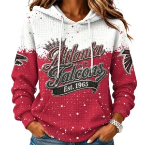 Atlanta Falcons Women’s Waffle Pullover Hoodie New 2026 Limited