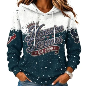 Houston Texans Women’s Waffle Pullover Hoodie New 2026 Limited