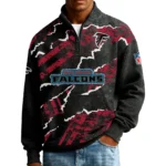 Atlanta Falcons Men’s Quarter Zip Pullover Sweatshirt Waffle Knit Pockets 2026 Limited