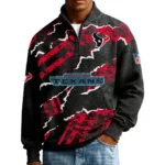Houston Texans Men’s Quarter Zip Pullover Sweatshirt Waffle Knit Pockets 2026 Limited