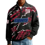New York Giants Men’s Quarter Zip Pullover Sweatshirt Waffle Knit Pockets 2026 Limited