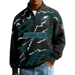 Philadelphia Eagles Men’s Quarter Zip Pullover Sweatshirt Waffle Knit Pockets 2026 Limited