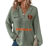 Chicago Bears Women’s Waffle Knit V-Neck Hoodie