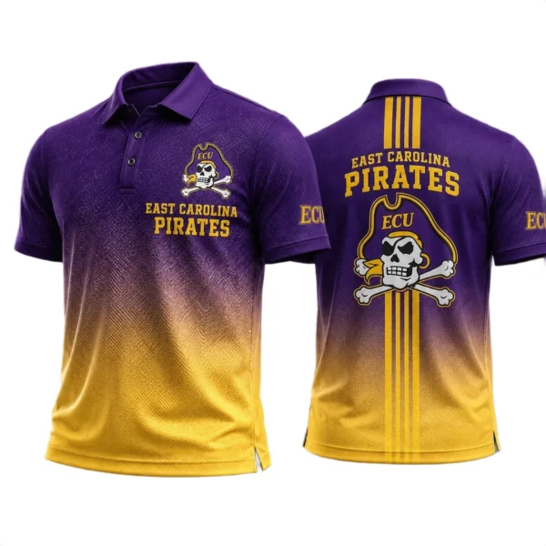 East Carolina Pirates Polo Shirt Bottom Slit Button-up Shirts 2027 Limited