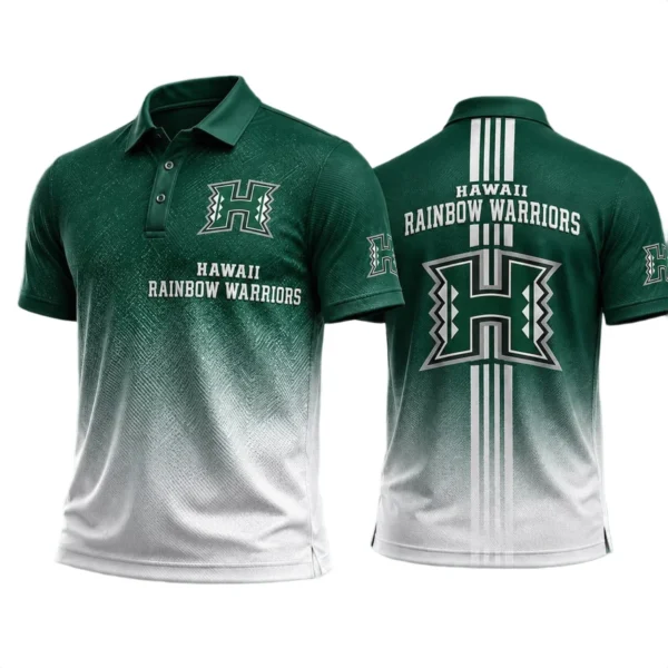 Hawaii Rainbow Warriors Polo Shirt Bottom Slit Button-up Shirts 2027 Limited