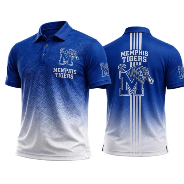 Memphis Tigers Polo Shirt Bottom Slit Button-up Shirts 2027 Limited