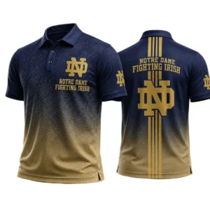 Notre Dame Fighting Irish Polo Shirt Bottom Slit Button-up Shirts 2027 Limited