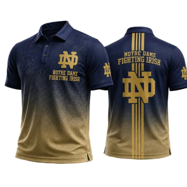 Notre Dame Fighting Irish Polo Shirt Bottom Slit Button-up Shirts 2027 Limited