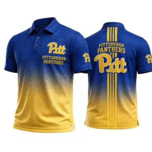 Pittsburgh Panthers Polo Shirt Bottom Slit Button-up Shirts 2027 Limited
