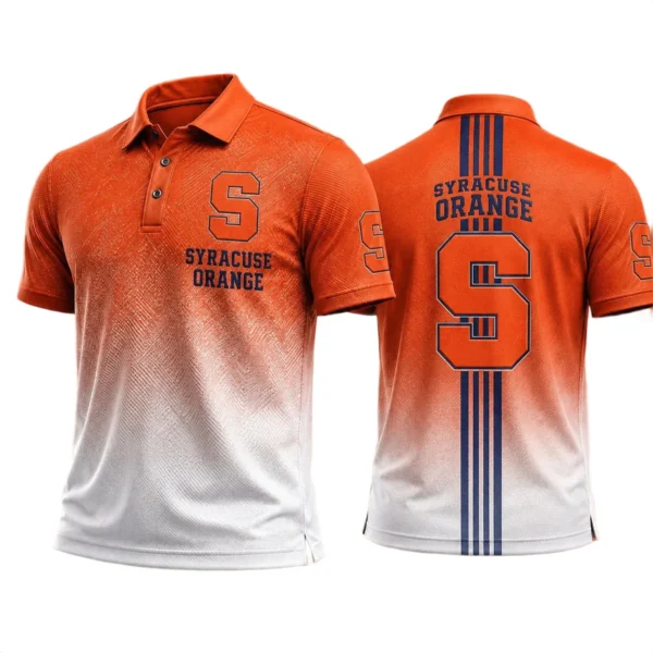 Syracuse Orange Polo Shirt Bottom Slit Button-up Shirts 2027 Limited