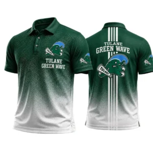 Tulane Green Wave Polo Shirt Bottom Slit Button-up Shirts 2027 Limited