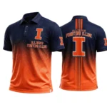 Illinois Fighting Illini Polo Shirt Bottom Slit Button-up Shirts 2027 Limited