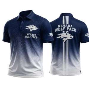 Nevada Wolf Pack Polo Shirt Bottom Slit Button-up Shirts 2027 Limited