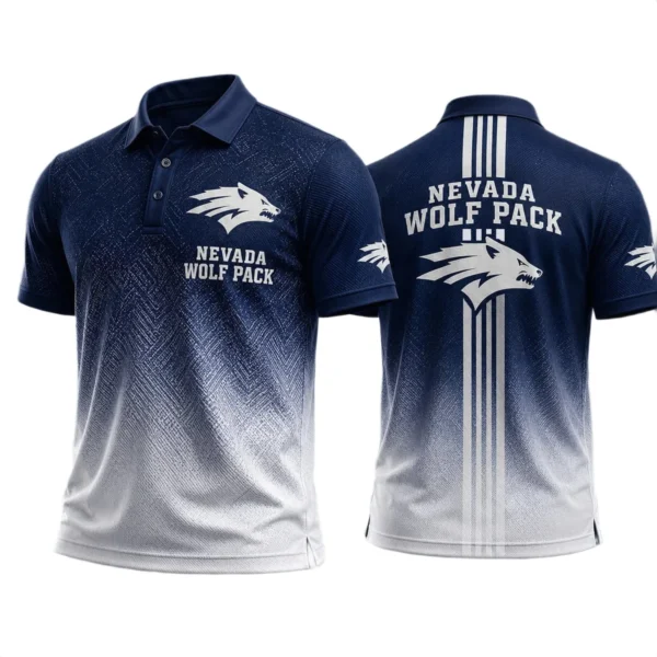 Nevada Wolf Pack Polo Shirt Bottom Slit Button-up Shirts 2027 Limited