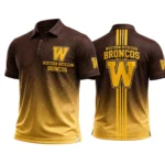 Western Michigan Broncos Polo Shirt Bottom Slit Button-up Shirts 2027 Limited