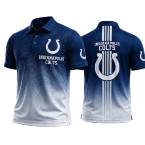 Indianapolis Colts Men’s Button Short Sleeve Polo Bottom Slit New 2026 Limited