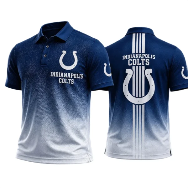 Indianapolis Colts Men’s Button Short Sleeve Polo Bottom Slit New 2026 Limited