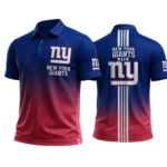 New York Giants Men’s Button Short Sleeve Polo Bottom Slit New 2026 Limited