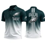 Philadelphia Eagles Men’s Button Short Sleeve Polo Bottom Slit New 2026 Limited
