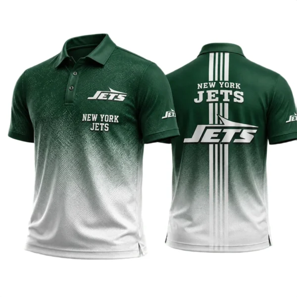 New York Jets Men’s Button Short Sleeve Polo Bottom Slit New 2026 Limited