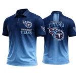 Tennessee Titans Polo Bottom Slit Mens Button Short Sleeve 2027 Limited