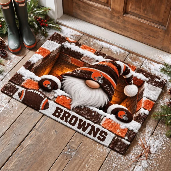 Cleveland Browns Premium Coir Door Mat Rubber Backed Gift For Christmas