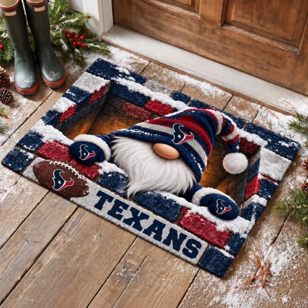 Houston Texans Premium Rubber Backed Coir Doormat Gift For Christmas
