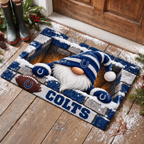 Indianapolis Colts Premium Coir Door Mat Rubber Backed Gift For Christmas