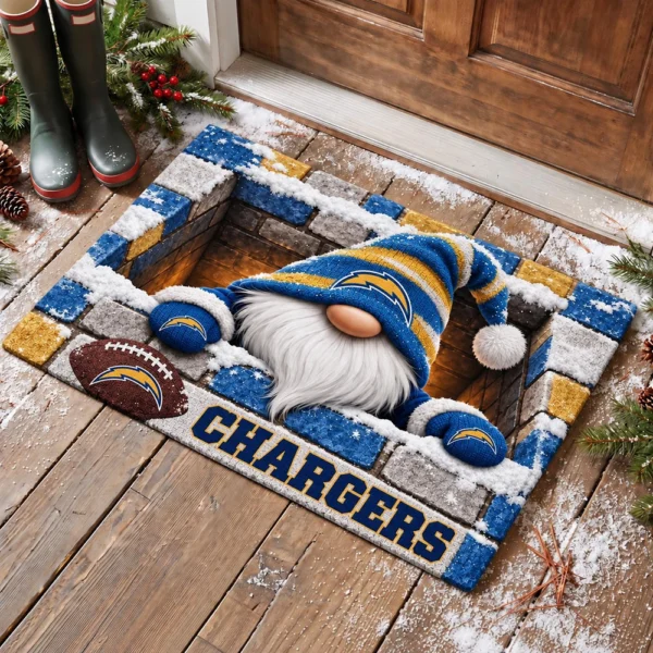 Los Angeles Chargers Premium Coir Door Mat Rubber Backed Gift For Christmas