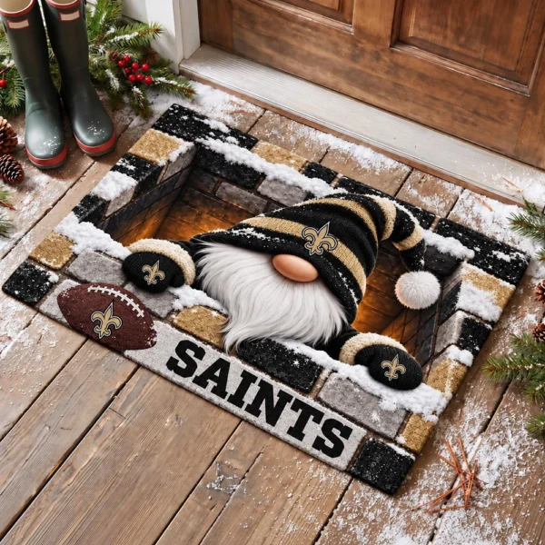 New Orleans Saints Premium Coir Door Mat Rubber Backed Gift For Christmas