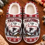 Atlanta Falcons Fluffy Plush House Slippers Unisex Gift For Christmas