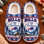 Buffalo Bills Fluffy Plush House Slippers Unisex Gift For Christmas