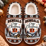 Cincinnati Bengals Fluffy Plush House Slippers Unisex Gift For Christmas