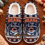 Chicago Bears Fluffy Plush House Slippers Unisex Gift For Christmas