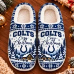 Indianapolis Colts Fluffy Plush House Slippers Unisex Gift For Christmas