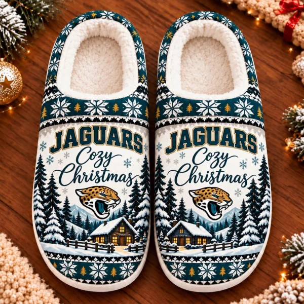 Jacksonville Jaguars Fluffy Plush House Slippers Unisex Gift For Christmas